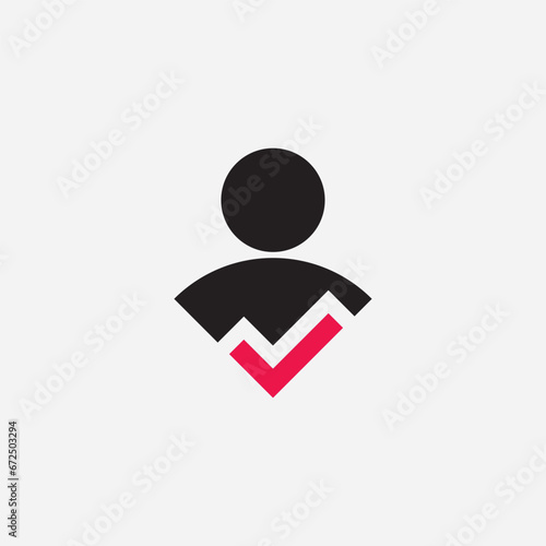 People check logo design illustration vector template