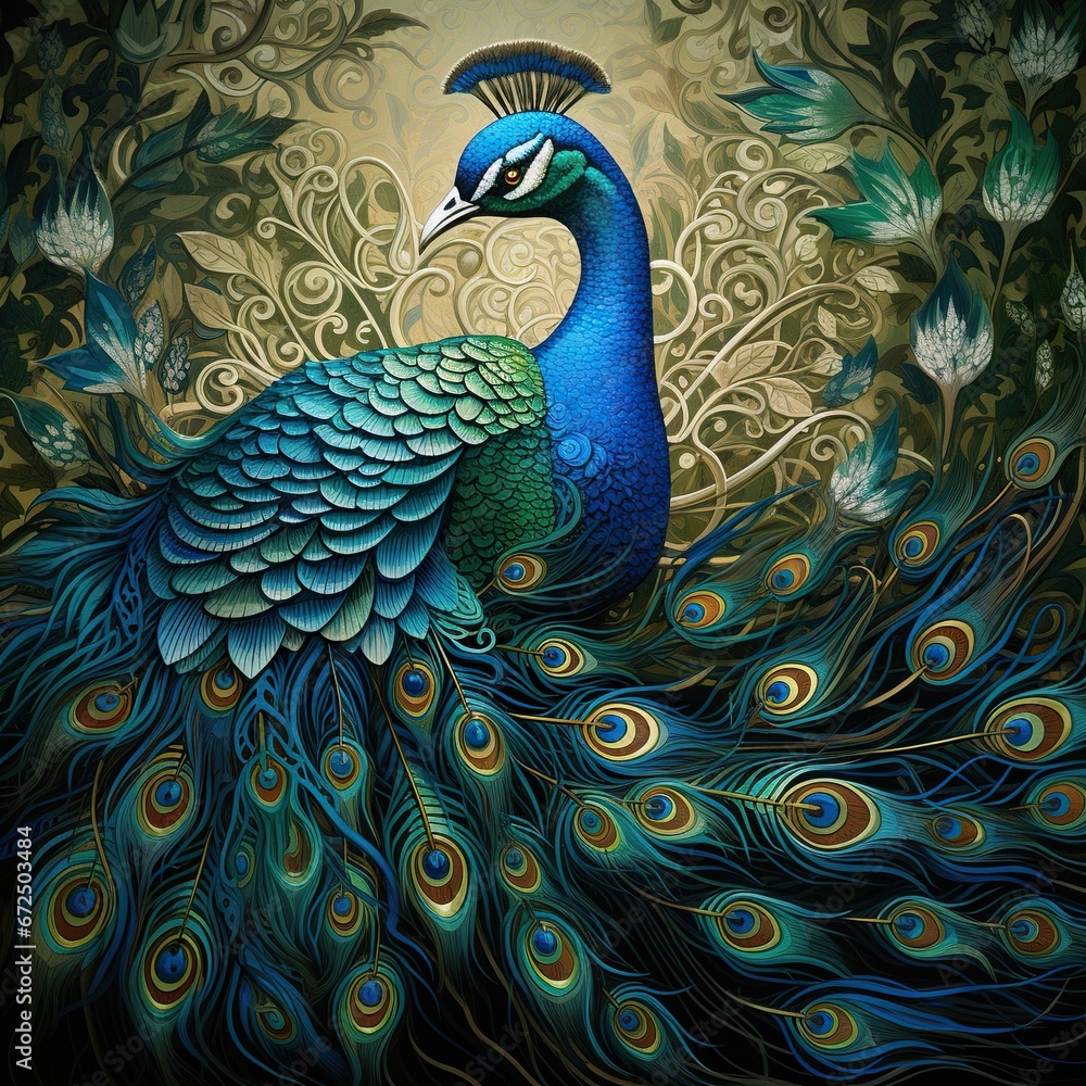 peacock with feathers out peacock with feathers out