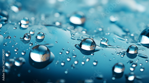 Wallpaper Mural a close up of a bunch of water droplets on a blue surface.A macro shot of multiple water droplets on a vibrant blue background. Perfect for use in graphic designs, a refreshing and calming touch. Torontodigital.ca