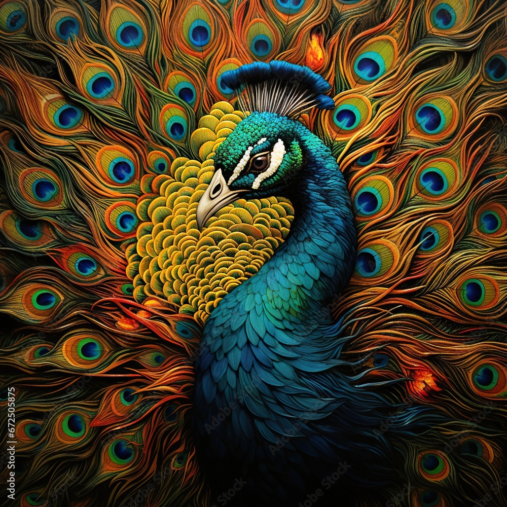 Fototapeta premium peacock feather background
