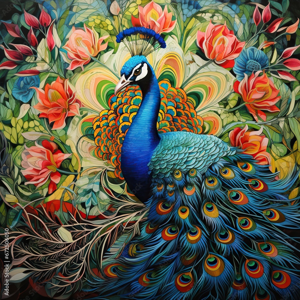 Fototapeta premium peacock feather background