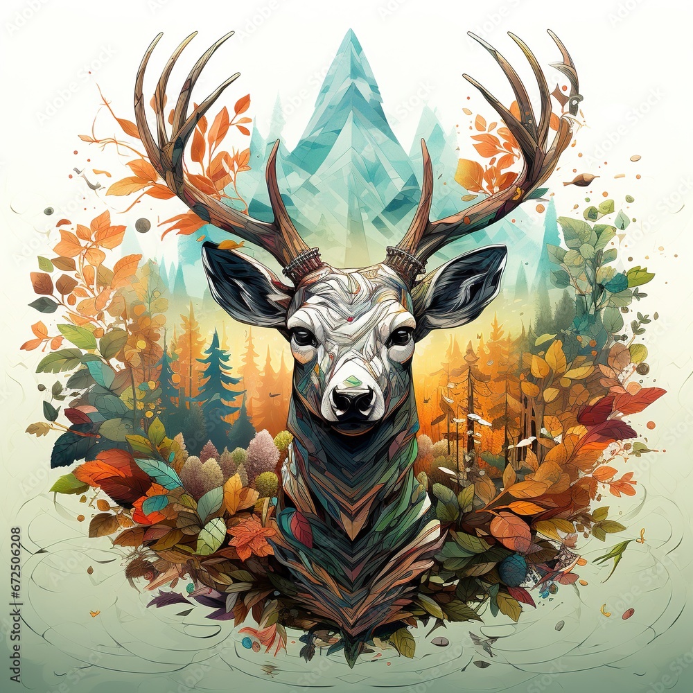 head of a deer head of a deer