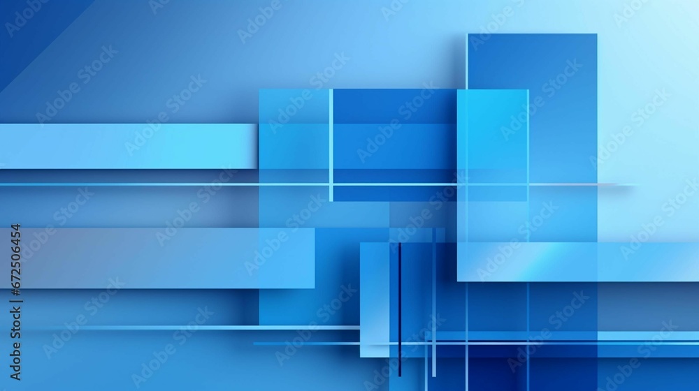AI generated illustration of an abstract geometric blue background AI generated illustration of an abstract geometric blue background