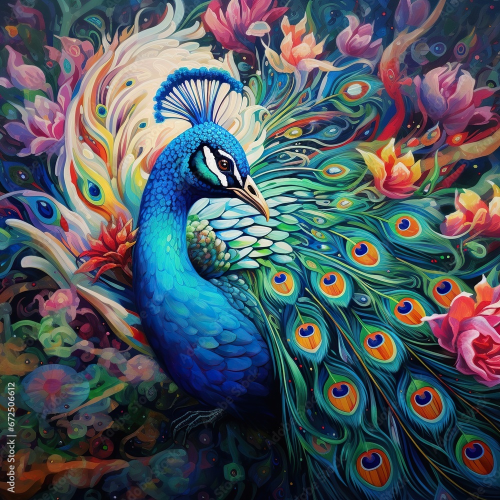 Fototapeta premium peacock feather background