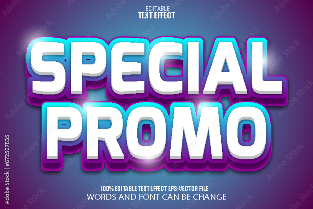 Special Promo Editable Text Effect Modern Style Special Promo Editable Text Effect Modern Style