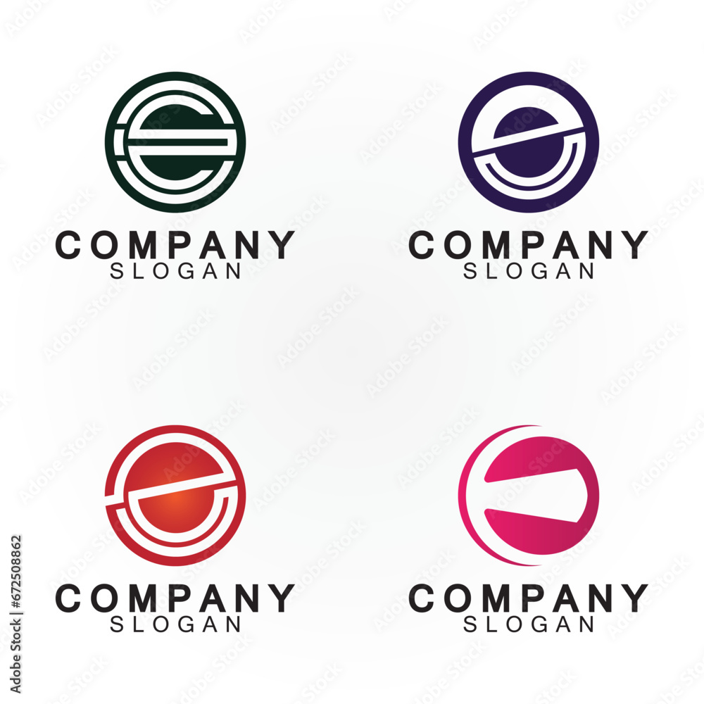 Fototapeta premium Letter E logo icon design template
