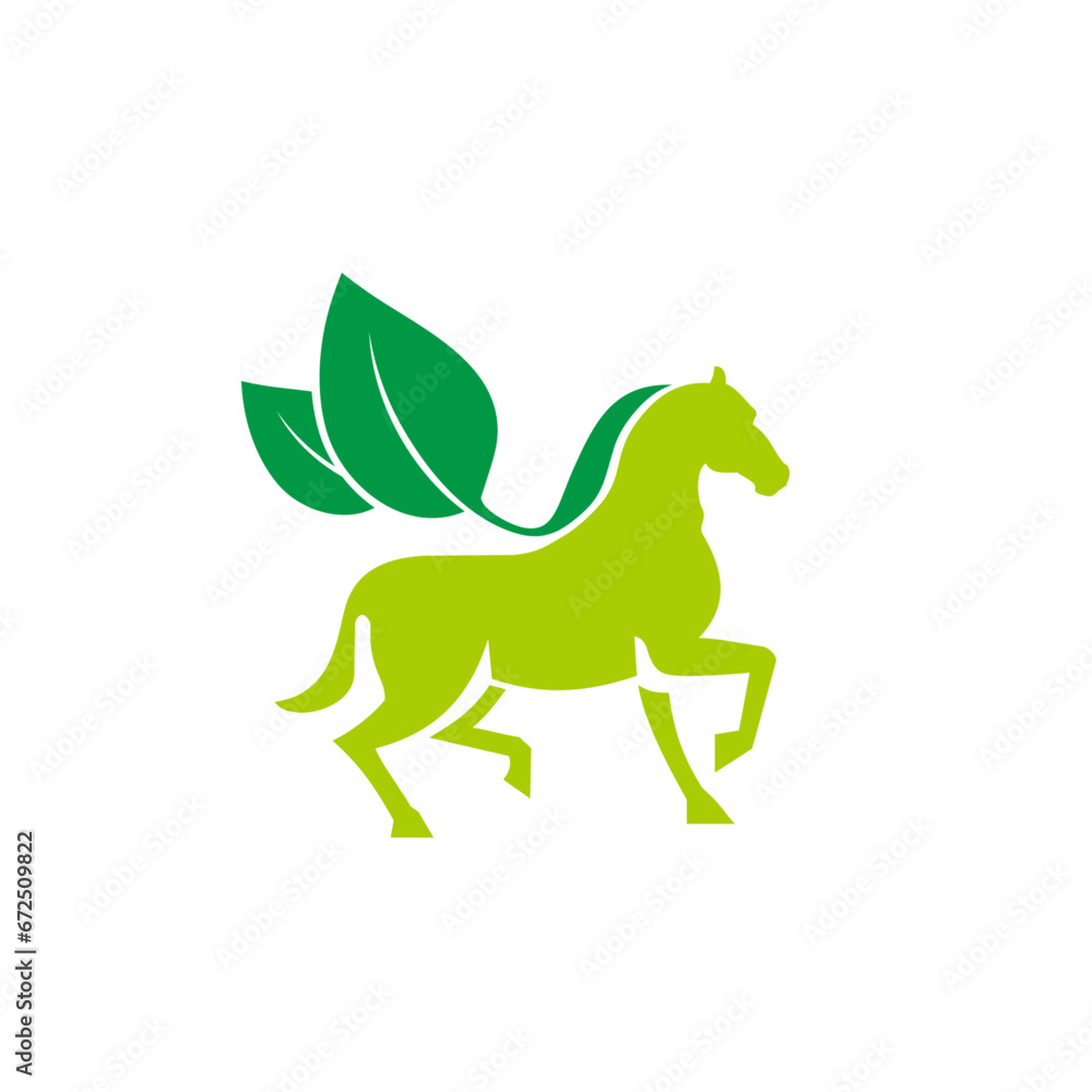 green horse eco friendly logo