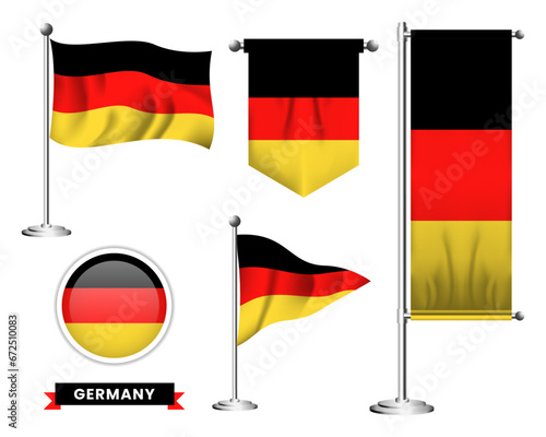 Free Download vector set of the national flag of germany in various creative designs - GFXLoad