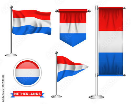 Free Download vector set of the national flag of netherlands in various creative designs - GFXLoad