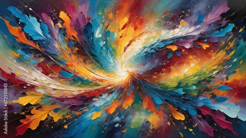 Brushstrokes of Brilliance: A Mesmerizing Abstract Masterpiece