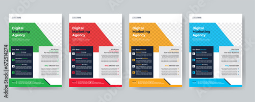 Modern Creative Corporate business, digital marketing agency flyer Brochure design, cover modern layout, annual report, poster, flyer in A4 template
