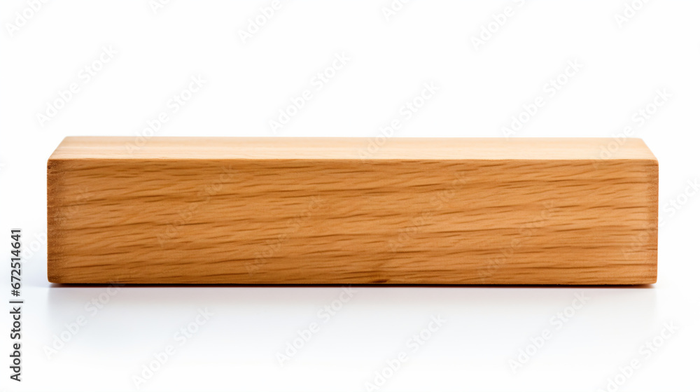 a wooden box with a white background
