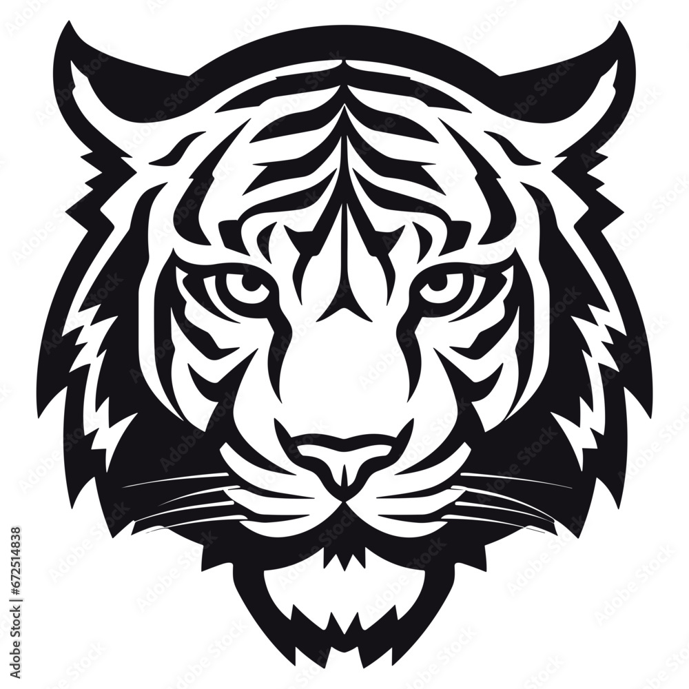 Vector Logo Illustration of Tiger Head. SVG Vector Logo Illustration of Tiger Head. SVG