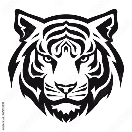 Fototapeta Naklejka Na Ścianę i Meble -  Vector Logo Illustration of Tiger Head. SVG