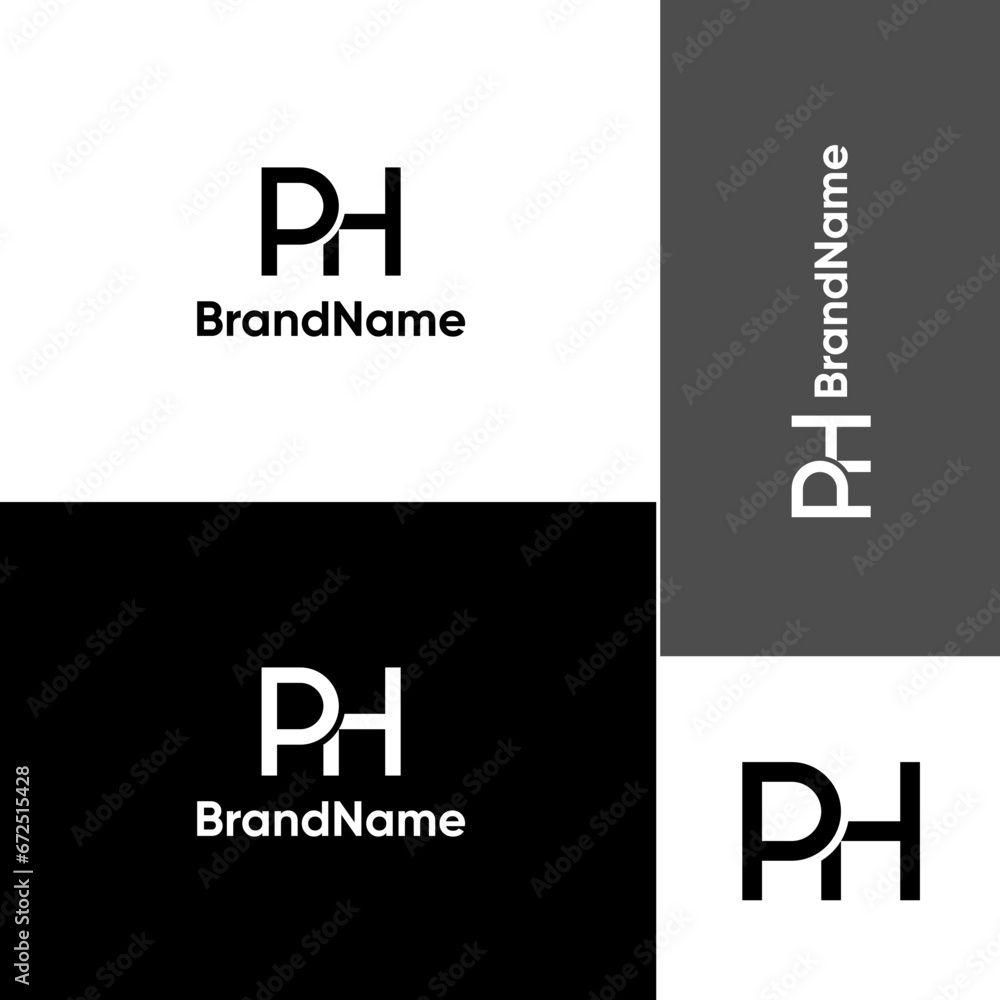 Letter PH, HP, PHP Logo Concept Letter PH, HP, PHP Logo Concept