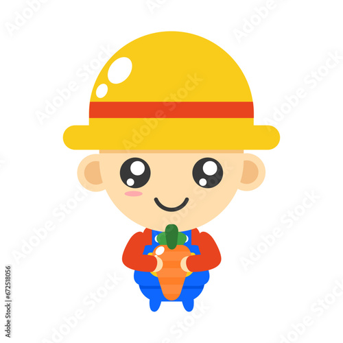 Cute Cartoon Farmer
