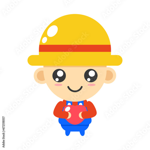 Cute Cartoon Farmer
