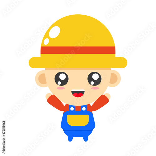 Cute Cartoon Farmer
