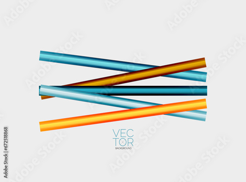 Abstract color straight lines vector background