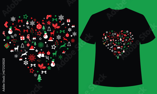 christmas vector elements t-shirt design template.