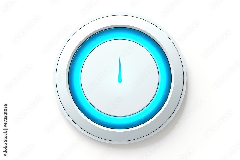 Abstract high tech multicolor button on white background Abstract high tech multicolor button on white background