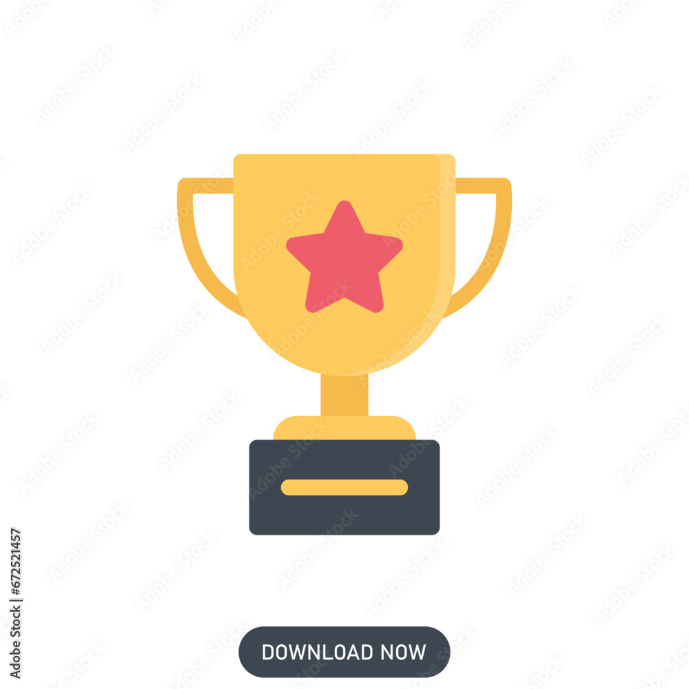 trophy icon, gold-colored trophy icon and red star symbol - icon sport trophy icon, gold-colored trophy icon and red star symbol - icon sport