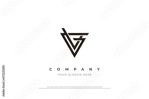 Free Download Initial Letter VG Logo or GV Monogram Logo Design Vector - GFXLoad