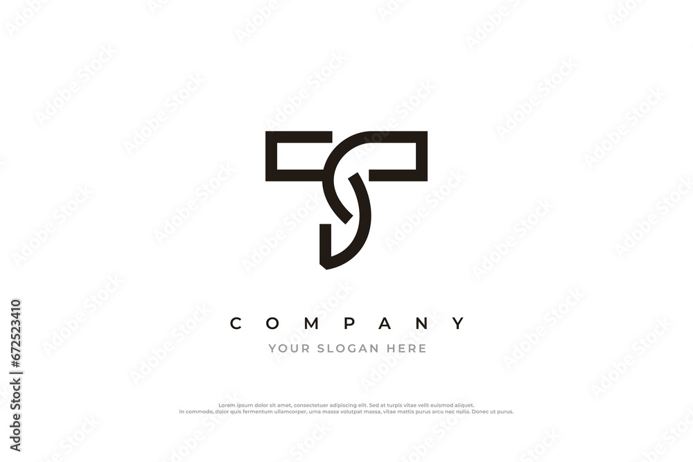 Initial Letter ST Logo or T Monogram Logo Design Vector Initial Letter ST Logo or T Monogram Logo Design Vector