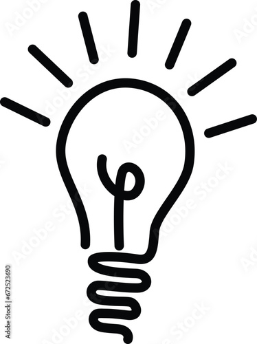 hand drawing bulb, Idea blink bulb, cartoon idea bulb 