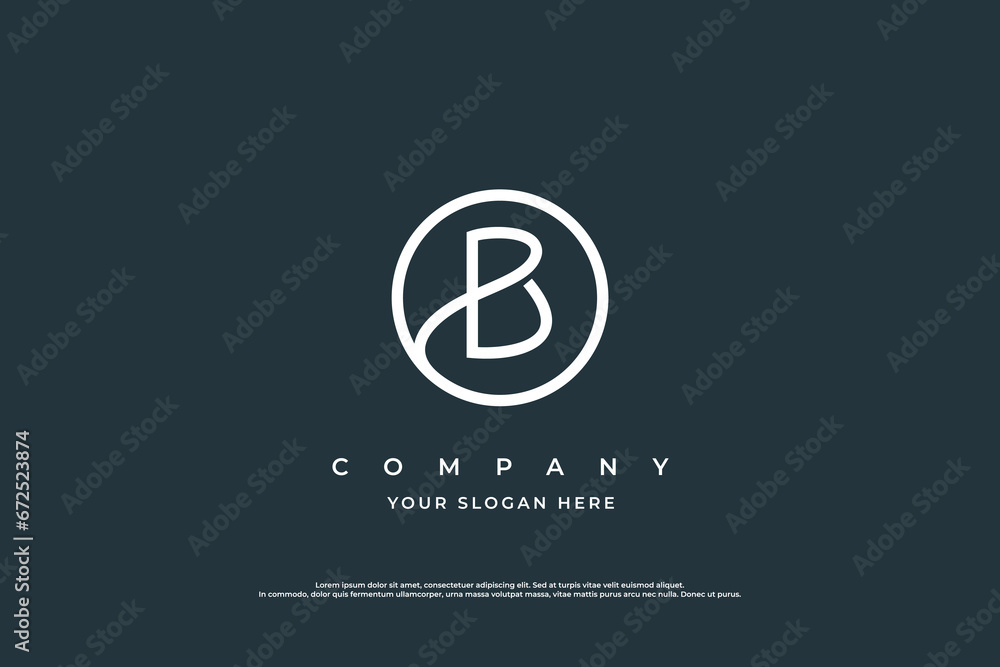Simple Initial Letter B Logo Design Vector Simple Initial Letter B Logo Design Vector