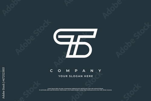 Initial Letter ST or TS Logo Design Vector Template