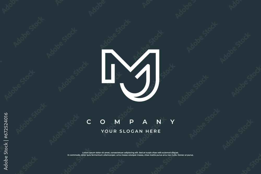 Initial Letter MJ Logo Design Vector Initial Letter MJ Logo Design Vector