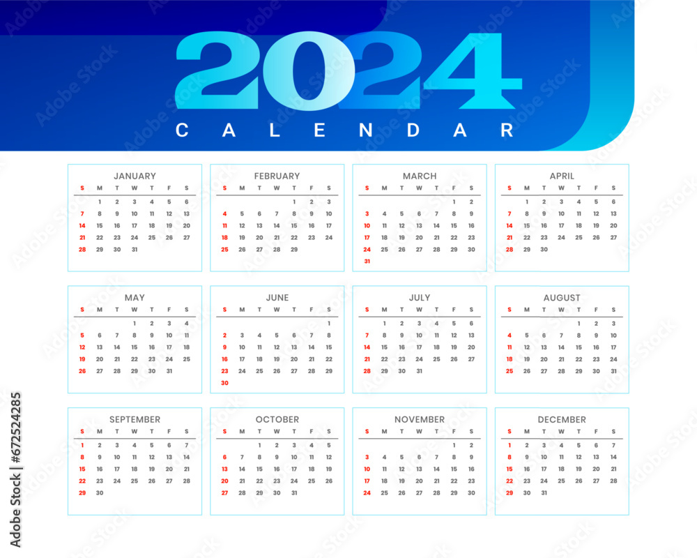 elegant 2024 english calendar template with professional touch elegant 2024 english calendar template with professional touch