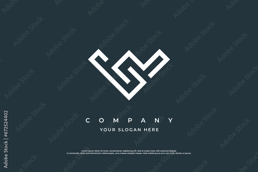 Initial Letter WS Logo or SW Monogram Logo Design Vector Initial Letter WS Logo or SW Monogram Logo Design Vector