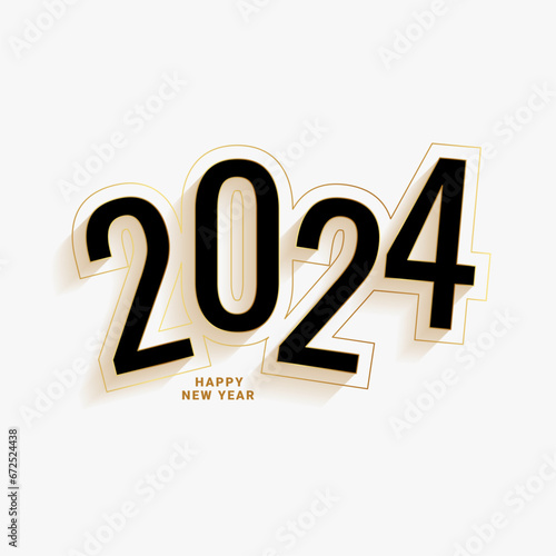 stylish happy new year 2024 holiday background design