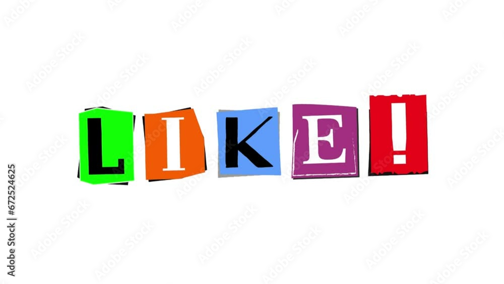Like animated text isolated on white background. 4k quality text animation Like animated text isolated on white background. 4k quality text animation