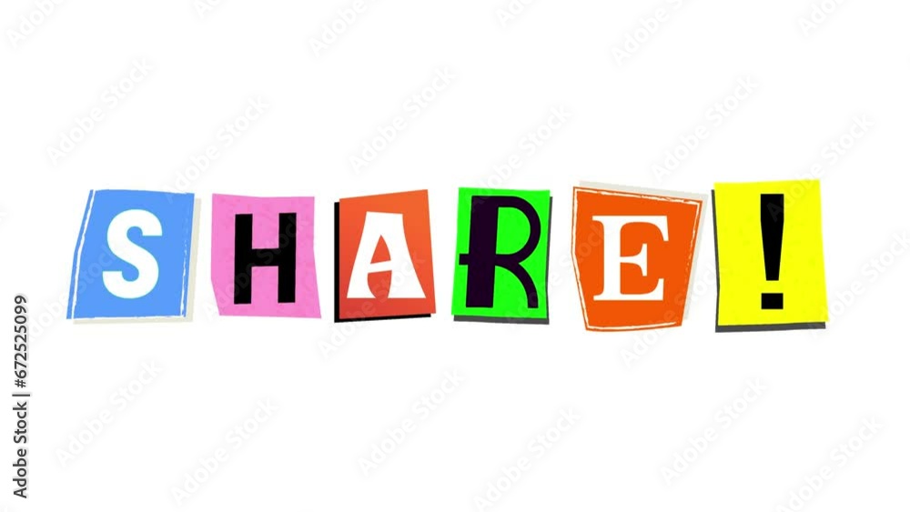 Share motion animated text on a white background. 4k quality text animation Share motion animated text on a white background. 4k quality text animation