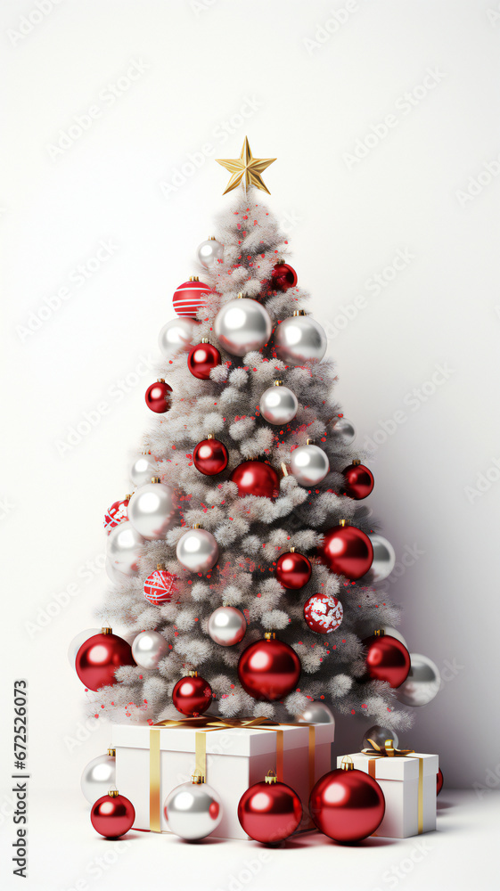 christmas tree isolated in white background christmas tree isolated in white background