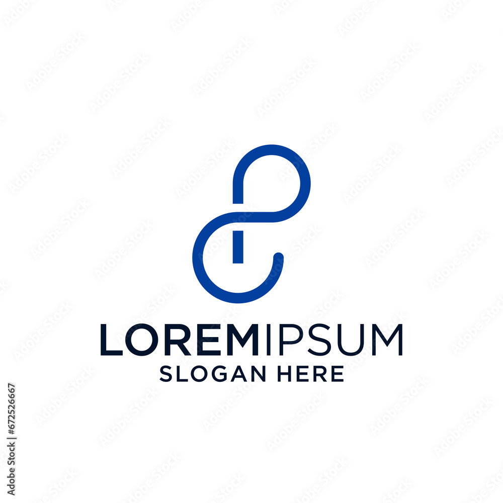 Dynamic letter p logo design element Dynamic letter p logo design element