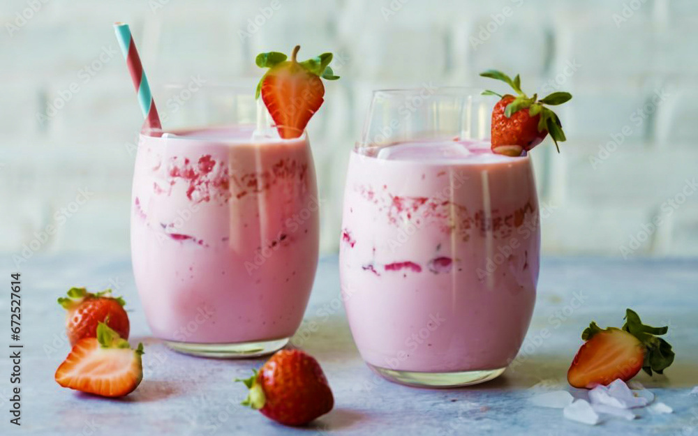 strawberry smoothie with mint strawberry smoothie with mint