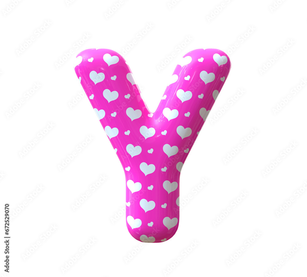 Pink balloon letter Y