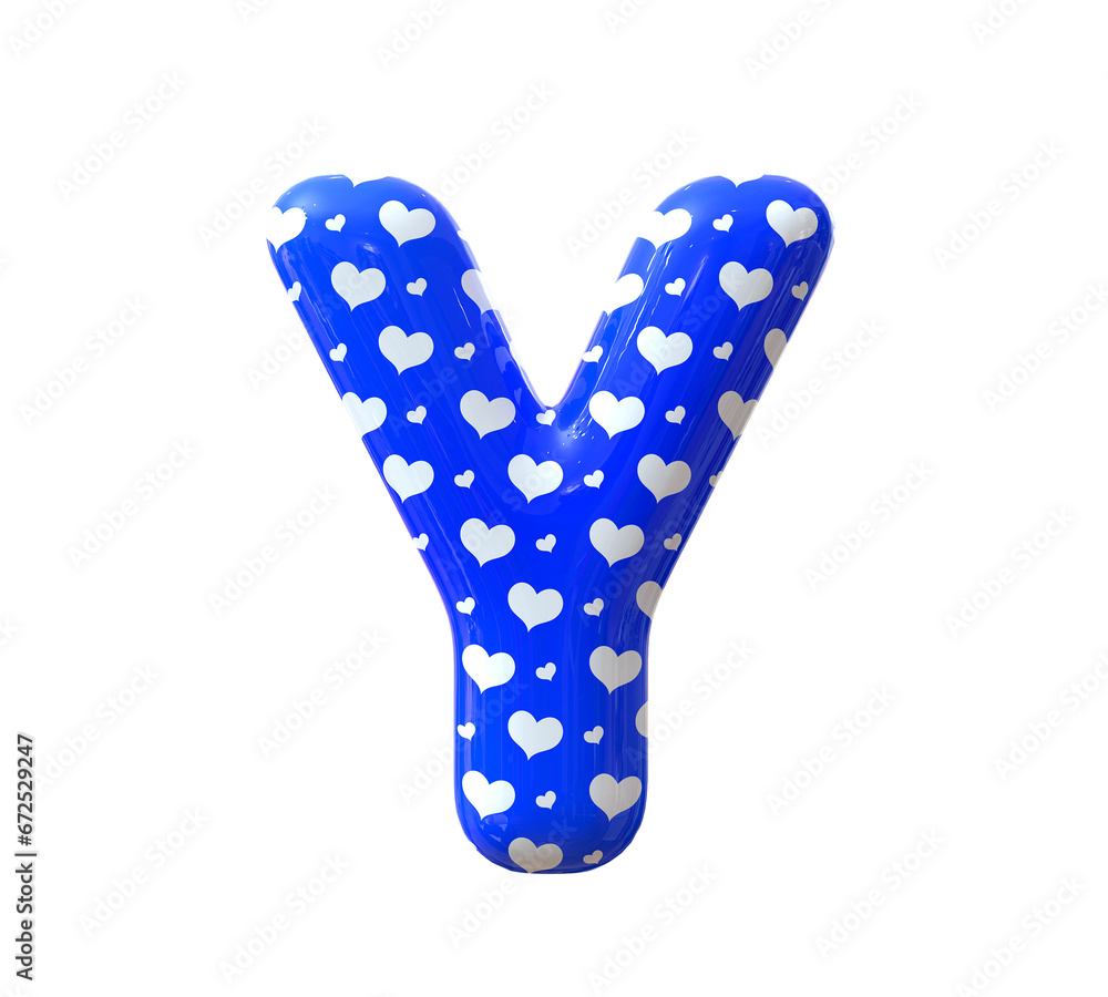 Blue balloon letter Y