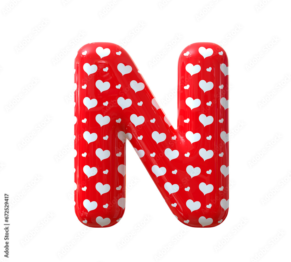 Red balloon letter N