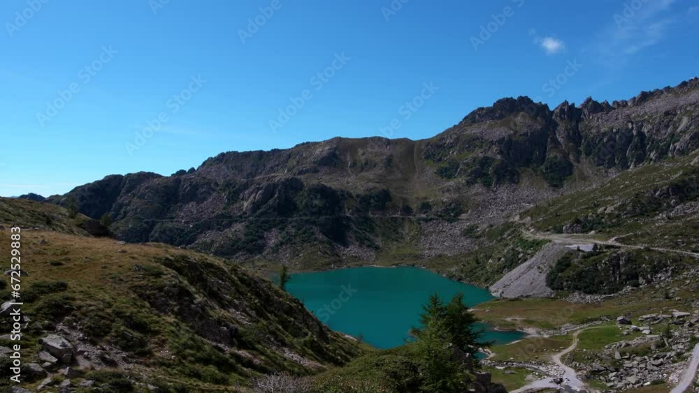 The glacial lake of Cornisello, a magical place where the sky is reflected in the water. The glacial lake of Cornisello, a magical place where the sky is reflected in the water.