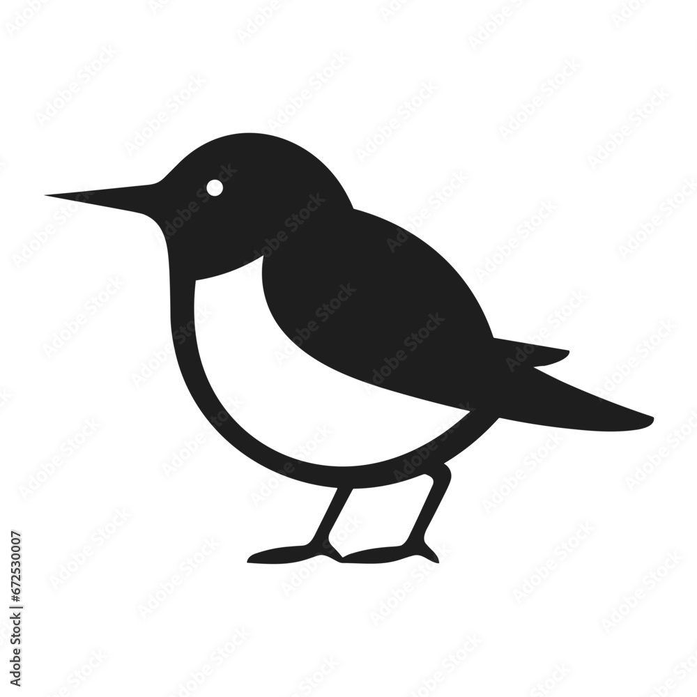 Simple Icon Illustration of Dipper Bird in Trendy Flat Isolated on White Background. SVG Vector Simple Icon Illustration of Dipper Bird in Trendy Flat Isolated on White Background. SVG Vector