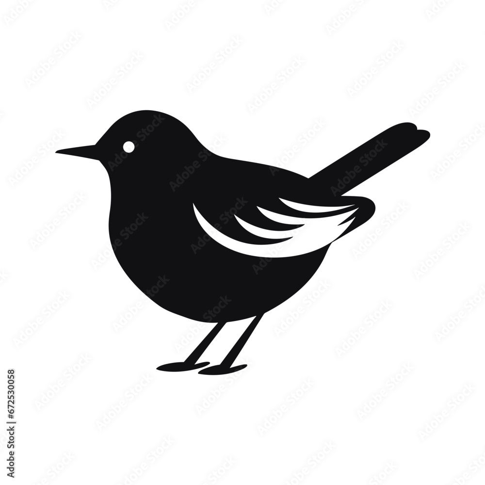 Obraz premium Simple Icon Illustration of Dipper Bird in Trendy Flat Isolated on White Background. SVG Vector