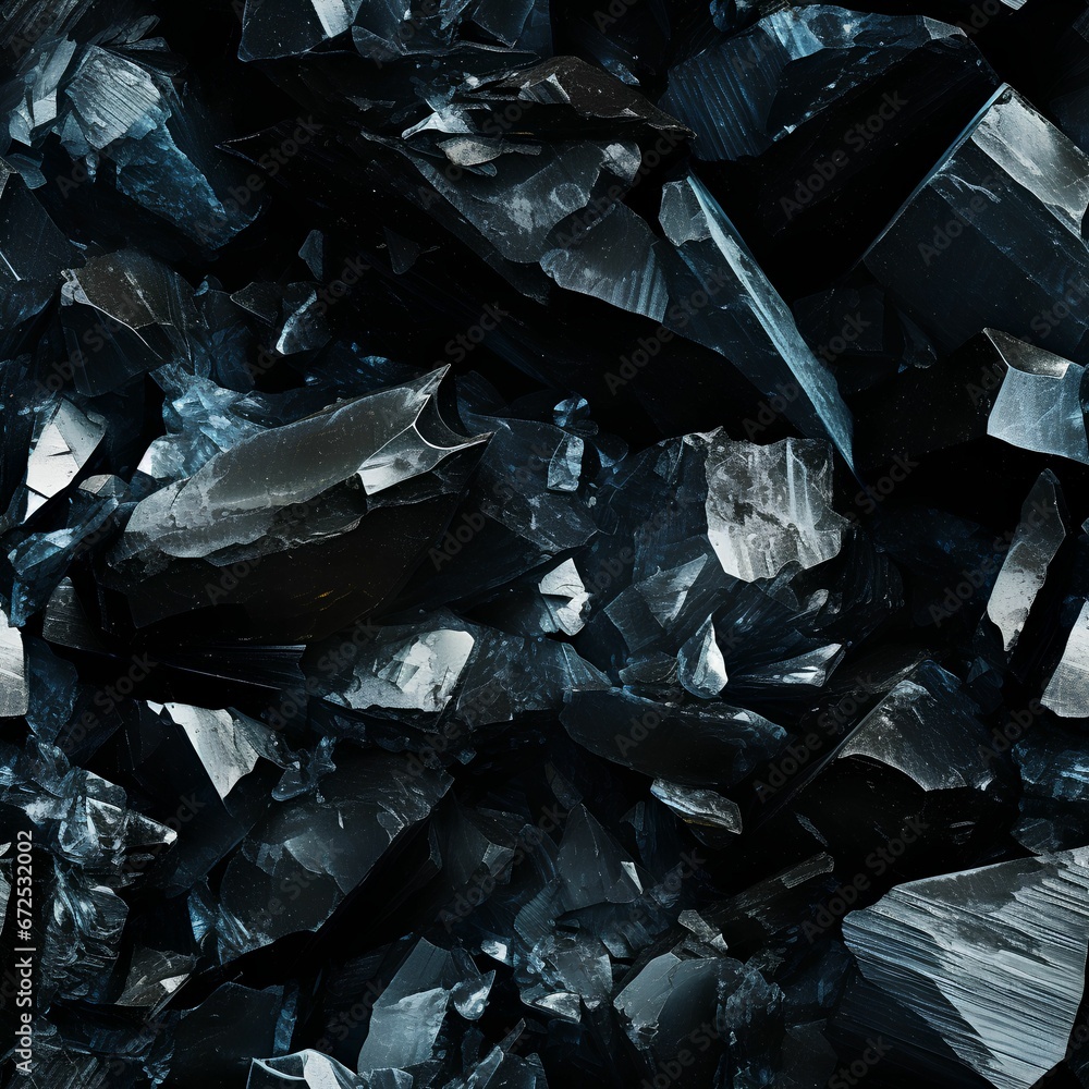 AI generated illustration of a pile of dark blue crystals AI generated illustration of a pile of dark blue crystals
