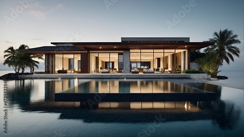 Tranquil Waterside Luxury Villa: Expansive Open Design and Picturesque Waterfront Views © Rukma