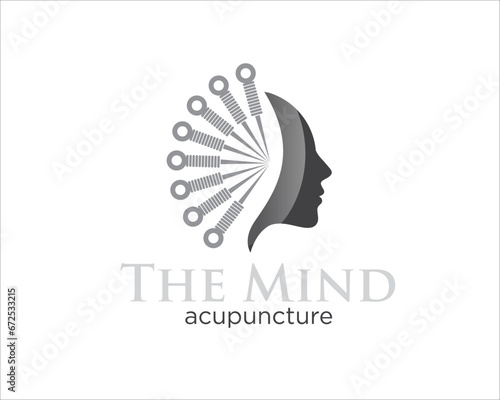 mind acupuncture logo designs for medical herbal and traditional logo