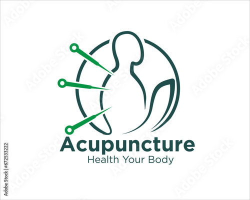 acupuncture body health care logo for traditional medicine
